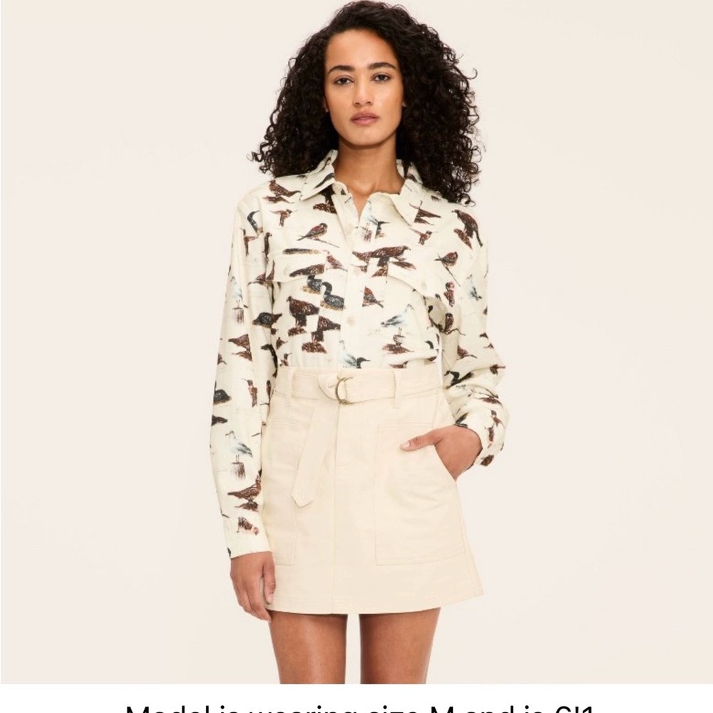 Woolrich x Target Cream Bird Print Unisex Shirt - Picture 3 of 4